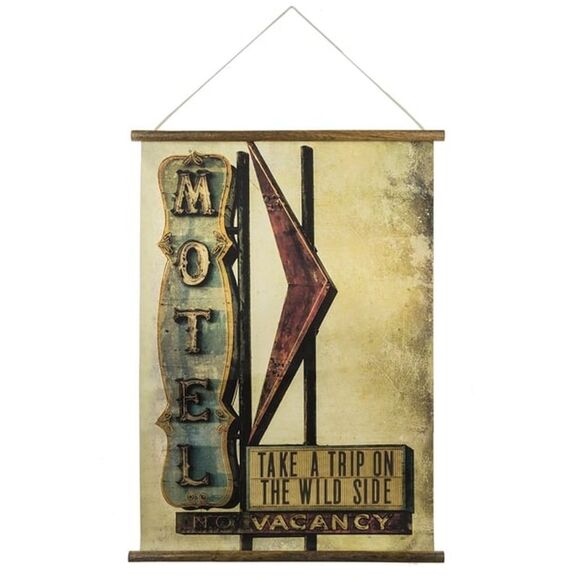 Midwest CBK Take a Trip on Wild Side Scroll Art Wood Paper Wall Decor 24 Inches - Picture 1 of 4